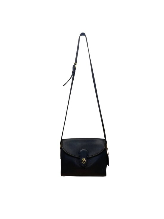 Coach Handbags - Coach Women’s Navy Leather Turnlock Closure Adjustable Strap Crossbody Bag
